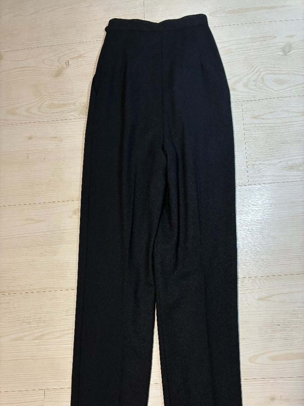 VTG Evan Picone 100% Wool Pleated Trousers High Waist Black ILGWU Size 4